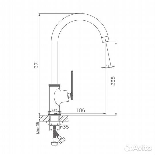 Смеситель для кухни Haiba hb70589 Хром