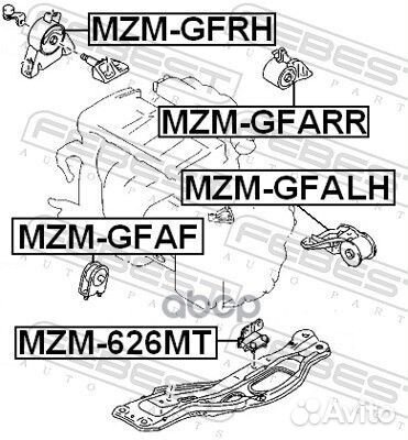 Подушка двигателя (mazda 626 GE 1991-1997) febe