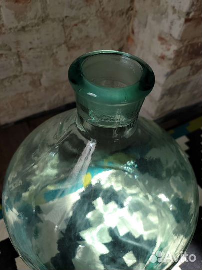 Стеклянная бутыль с пробкой 20л