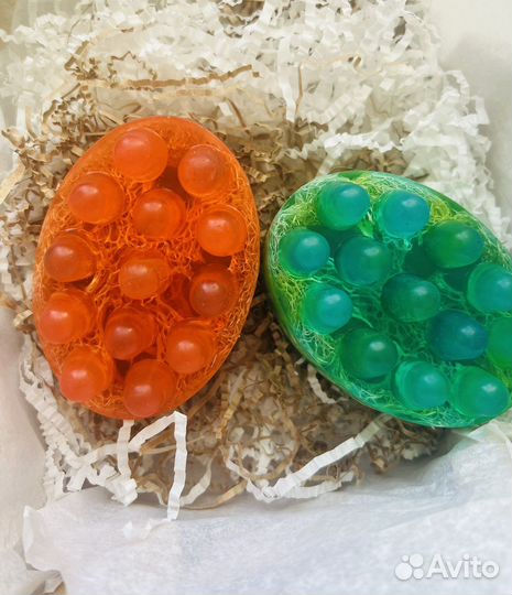 Мыло массажное ручной работы с люфой