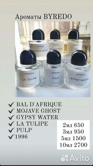 Парфюмерия Распив Селектив Ниша