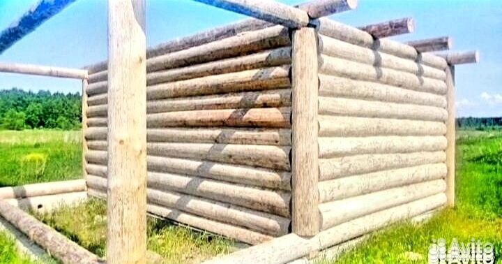 Сруб бани 6х4+2 (строганое бревно)с доставкой