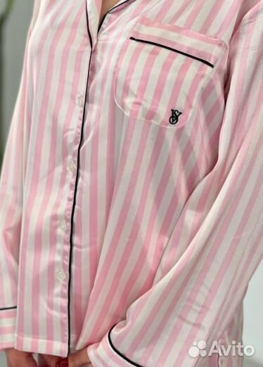 Пижама Victoria's Secret Оригинальная розовая атла