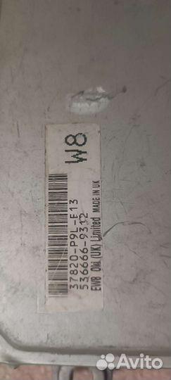 Эбу Honda Civic MB3 37820-p9l-e13