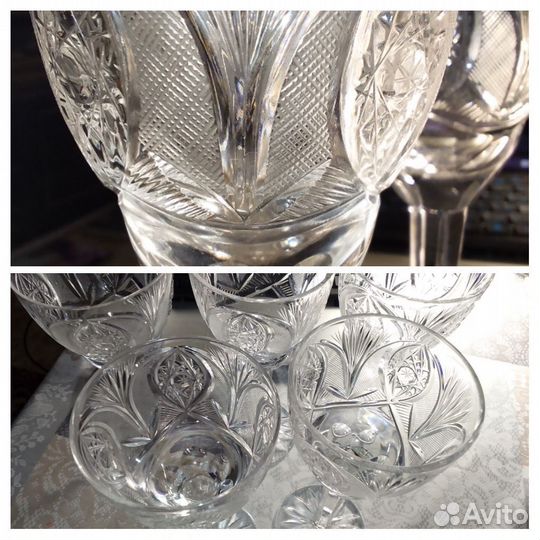 Фужеры и бокалы, хрусталь, времён СССР
