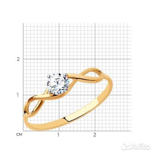 Кольцо sokolov из золота, 018828, р.19
