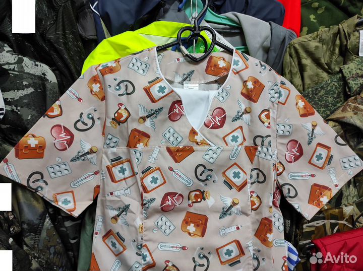 Костюм Хирургический Женский Розовый Принт