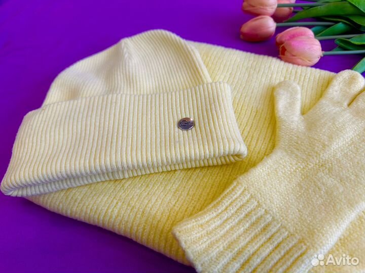 Шапка шарф перчатки комплект