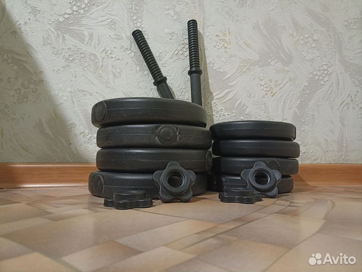 Гантели разборные 8кг + 2 эспандера в подарок