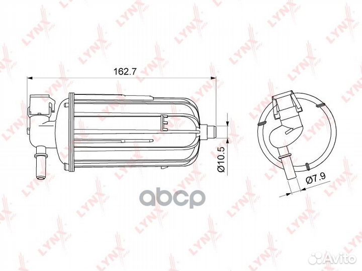 Фильтр топливный LF1079M lynxauto