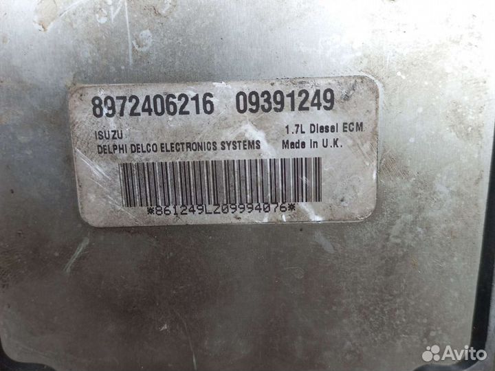 Opel Astra G 1,7DTI(isuzu) эбу 8972406216 09391249