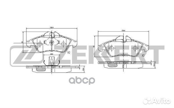 Колодки торм. диск. передн. MB Sprinter 2-t (90
