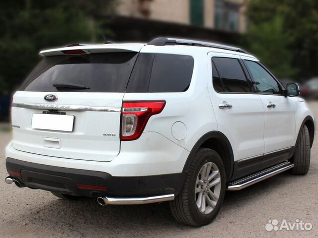 Пороги с накладным листом 42 мм Ford Explorer 2010