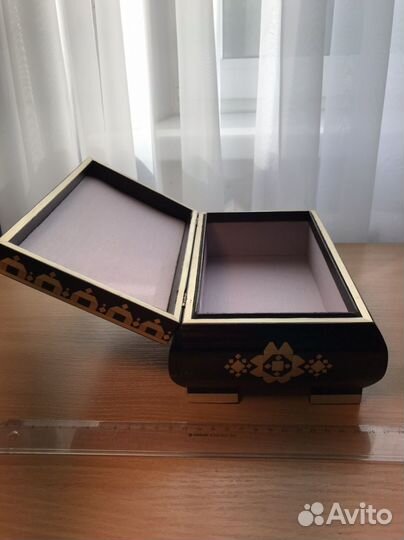 Шкатулка деревянная, резная, ручная кабота