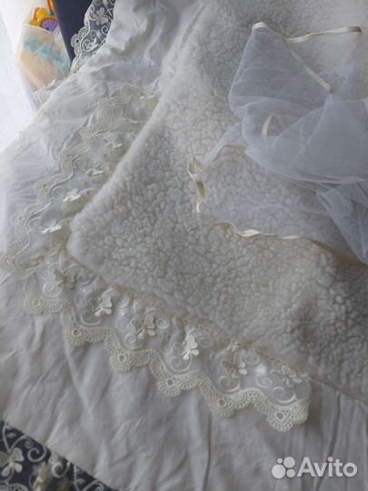 Одеяло на выписку осень зима овчина