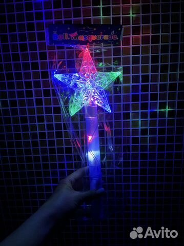 Палочка и звезда светящаяся световая волшебная