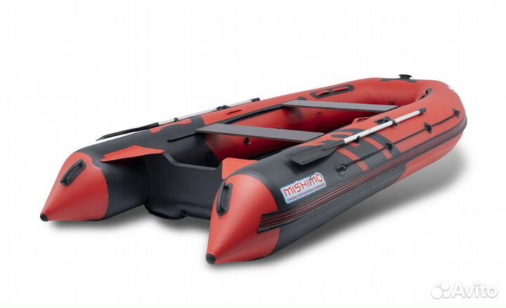 Лодка mishimo river JET400 под водомет красн./чёрн