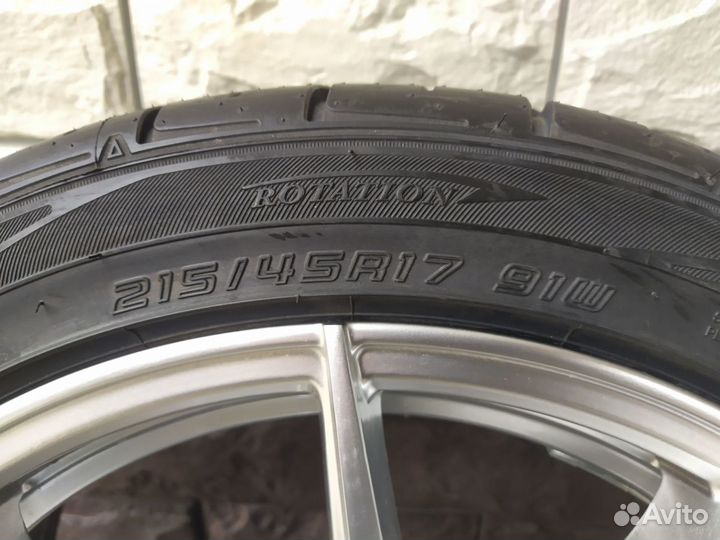 Новые колёса R17 4x100 с резиной 215/45