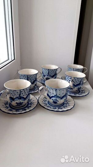 Набор чайный Гжель