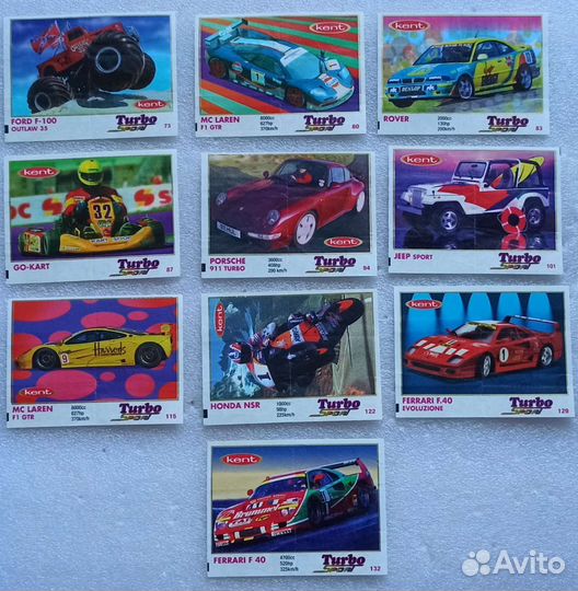 Вкладыши от жвачки Turbo, Bombibom, Mayfair