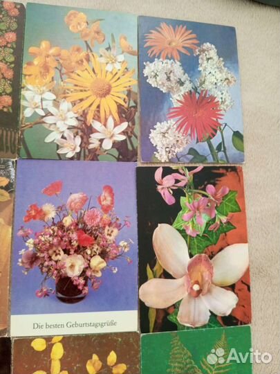 Открытки ГДР цветы