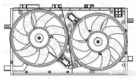 Э/вентилятор охл. для а/м Opel Insignia (08) 2