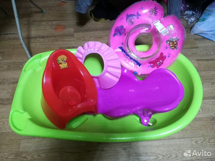 Ванночка, круг,горка,накладка на унитаз, козырёк о