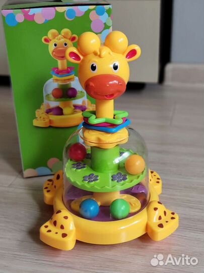 Развивающая игрушка-Юла Baby Go Жираф с вертушкой