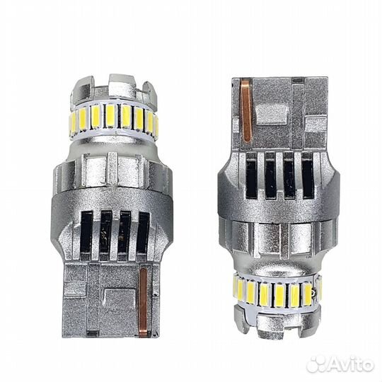 Лампы LED 7440 W21W белые 2шт Zircon