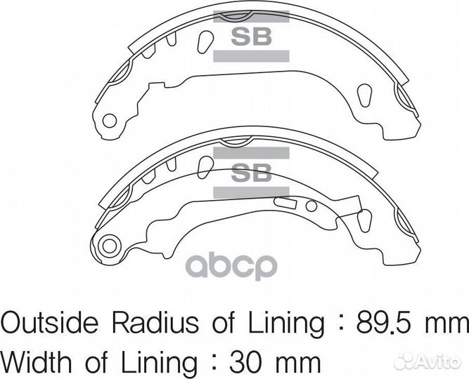 Колодки торм.бар.peugeot 206 1.1-1.6 98- SA157