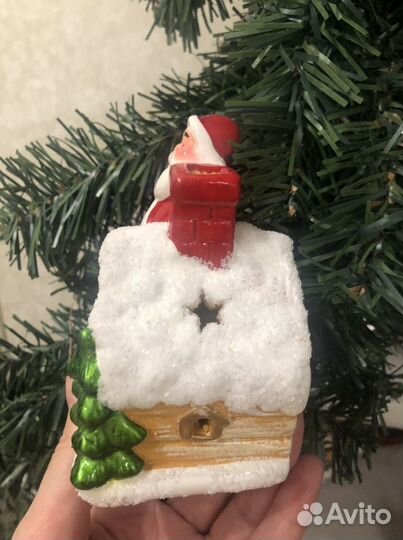 Подсвечник домик новогодний