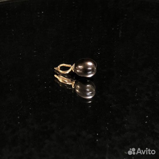 Подвеска черная жемчужина 585