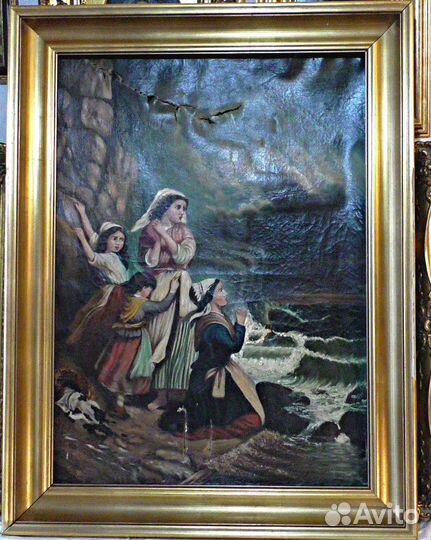 Картина.18-19 век.Италия.Холст.Масло.Живопись
