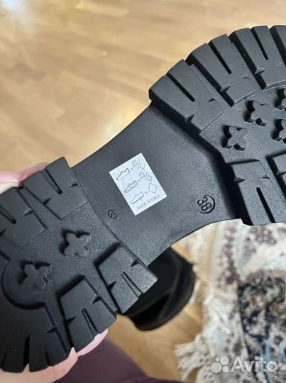 Сапоги ботфорты кожаные