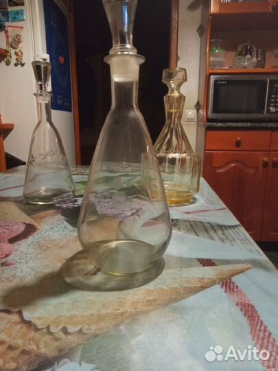 Штофы и графины СССР, стекло