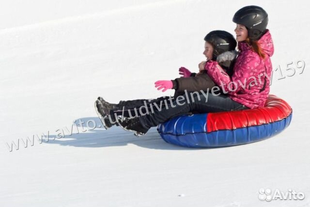 Тюбинг - ватрушка 110 см зелено-синяя
