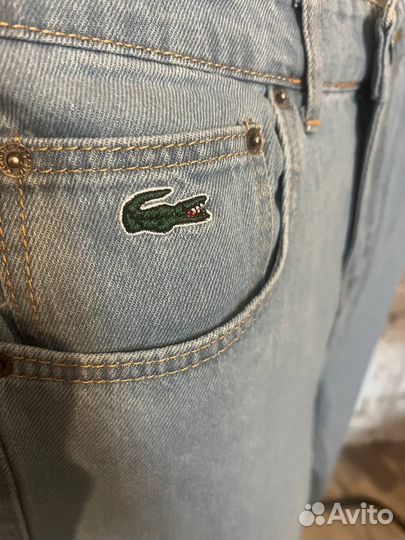 Джинсы lacoste с крокодилом