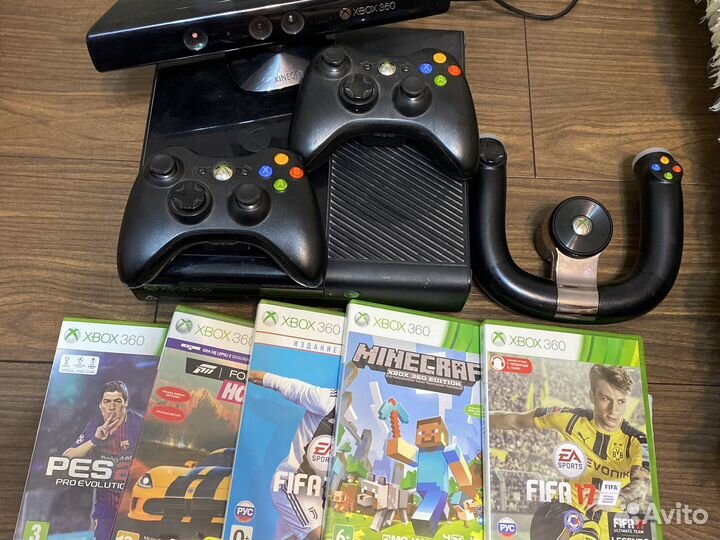 Xbox 360 + 5 игр