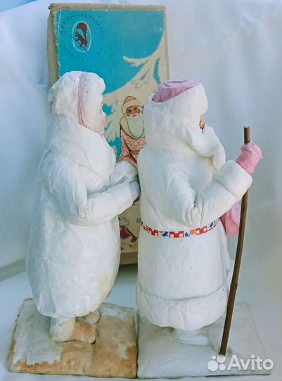 Дед мороз и снегурочка со снежком.ссср.Ярославль