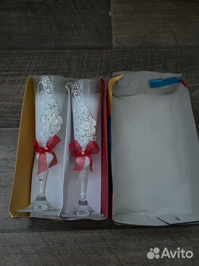 Набор из двух хрустальных бакалов. Подарочный набо