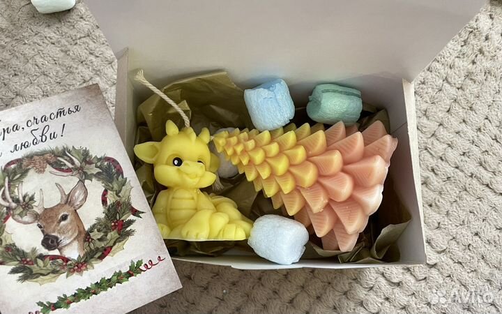 Подарочный набор на новый год Подарки Свечи