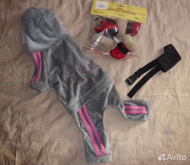 Велюровый комбинезон со стразами, Вольер sokoltec