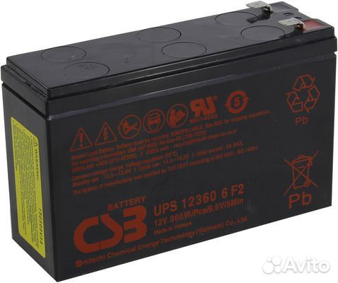 Аккумулятор CSB UPS123606 12V 6Ah F2