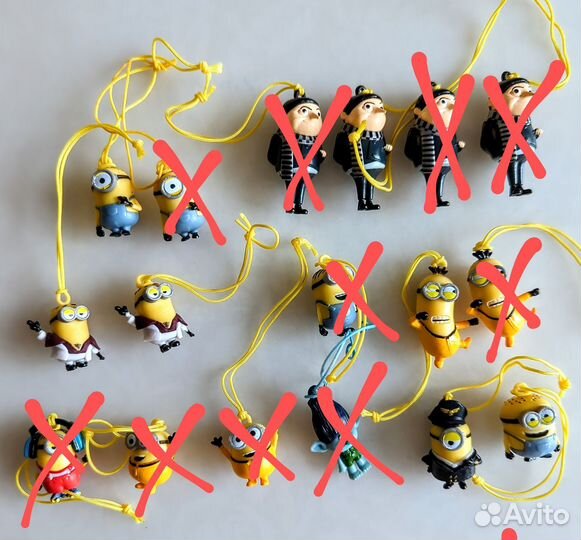 Миньоны фигурки из шоколадных яиц чупа чупс