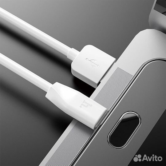 Кабель USB - microusb 1м hoco X1 Rapid 2.1А, белый