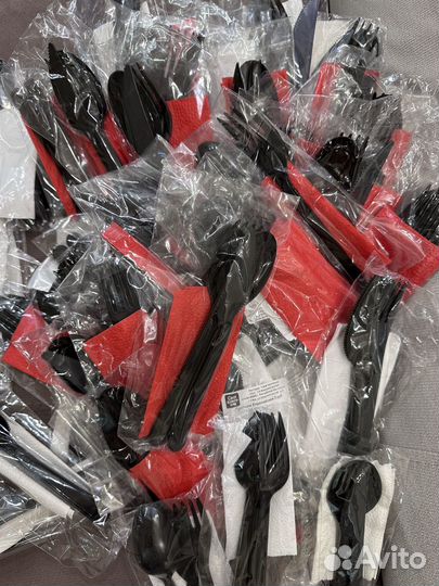 Набор столовых приборов одноразовый вилка ложка