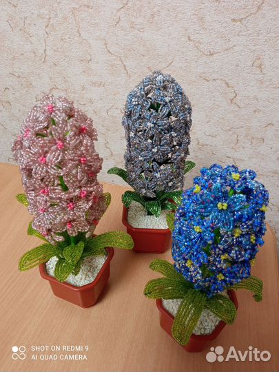 Цветы из бисера Гиацинт