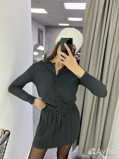 Комплект трикотажный с юбкой