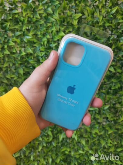 Чехол Silicone Case iPhone 12 mini (White Blue)