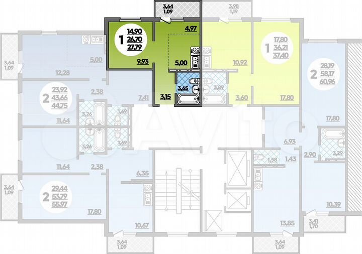 Квартира-студия, 27,8 м², 16/16 эт.